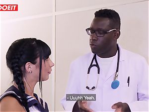 buxomy student gets screwed by physician and principal
